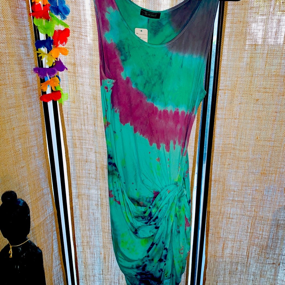 Tye dye multi colored dress